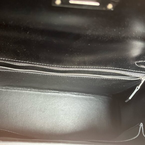 Wirkin Designer Inspired Black Box Smooth Leather 32 CM Bag - Picture 6 of 13